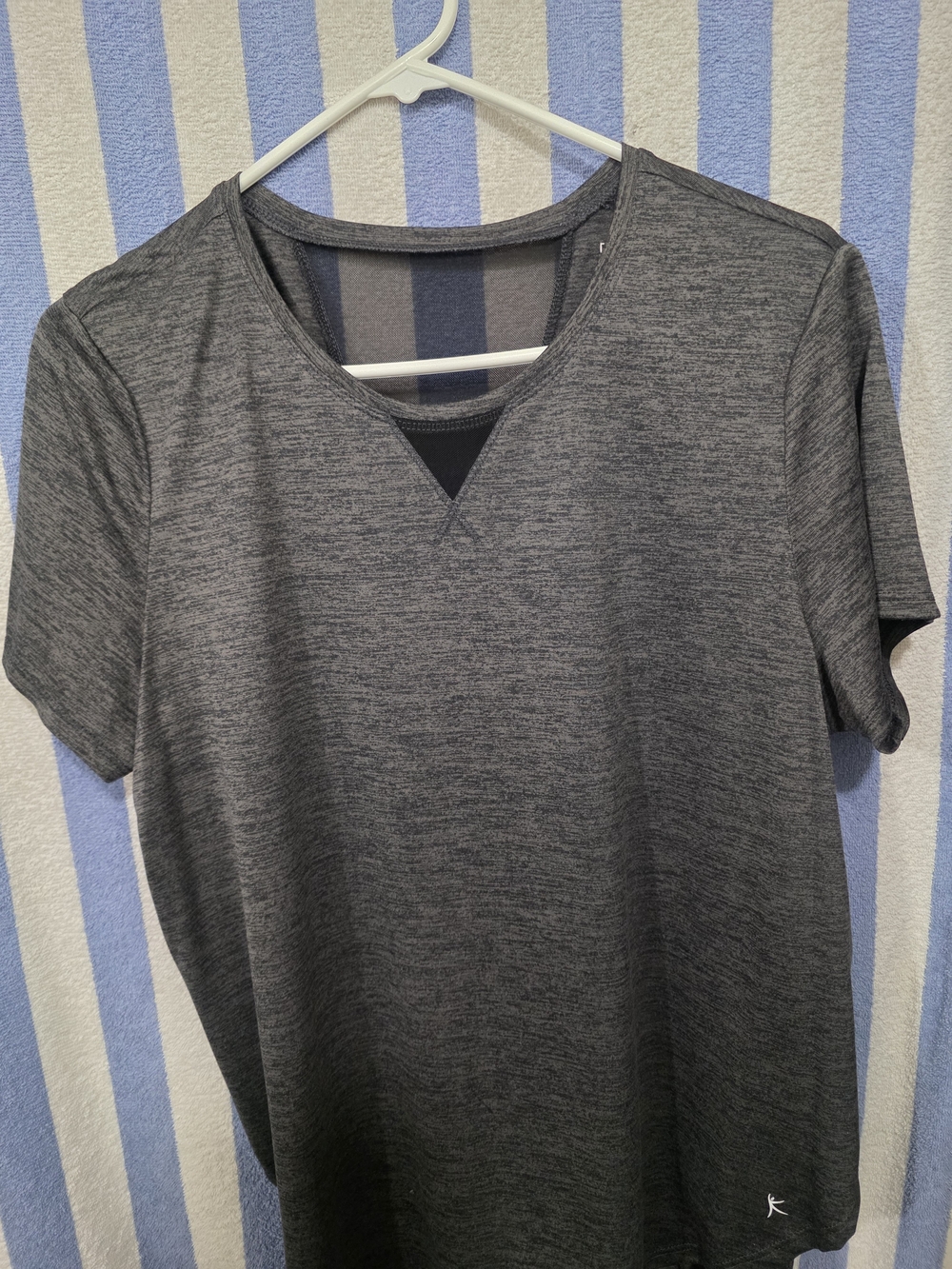 Danskin Now Men's Short Sleeve V-Notch Athletic Tee - Charcoal
